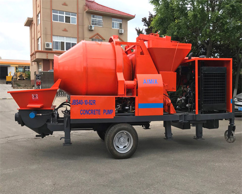 concrete mixer with pump machine