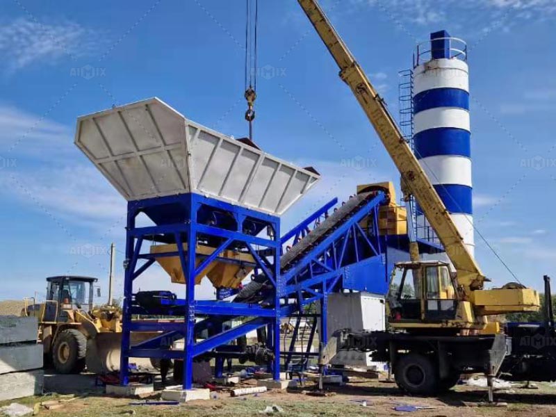 Mobile Type Concrete Mixer Plant