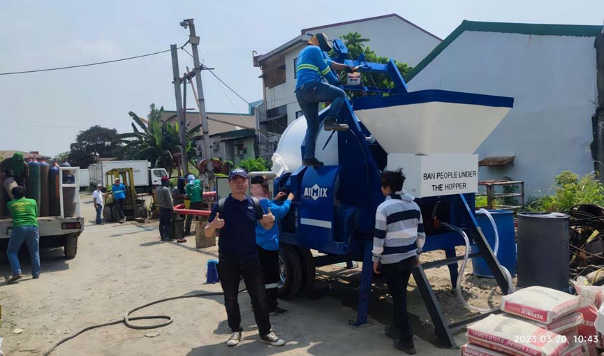 concrete mixing pump