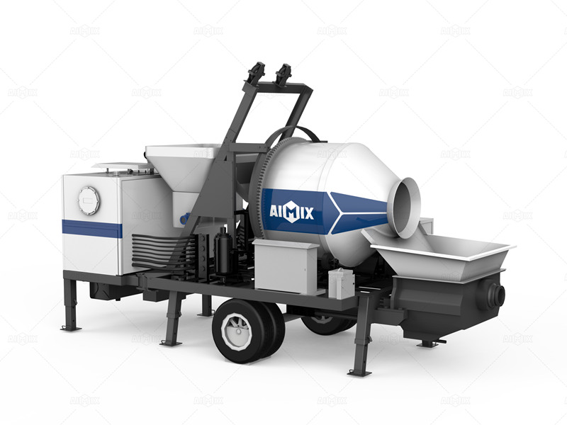 ABJZ40C diesel concrete pump Sri Lanka with drum mixer